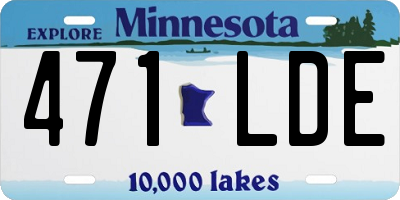 MN license plate 471LDE