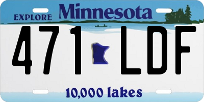 MN license plate 471LDF