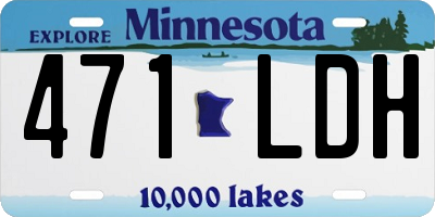 MN license plate 471LDH