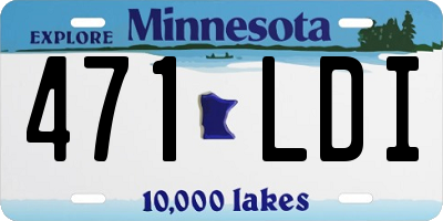 MN license plate 471LDI