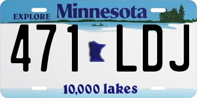 MN license plate 471LDJ