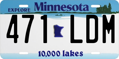 MN license plate 471LDM