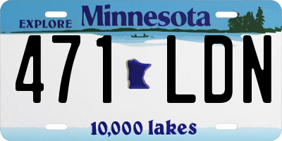 MN license plate 471LDN