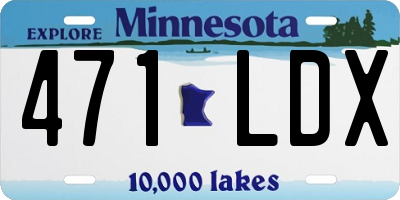 MN license plate 471LDX