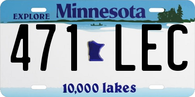 MN license plate 471LEC