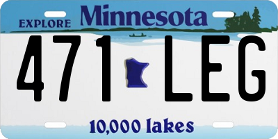 MN license plate 471LEG
