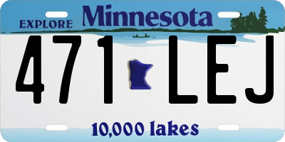 MN license plate 471LEJ