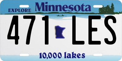 MN license plate 471LES