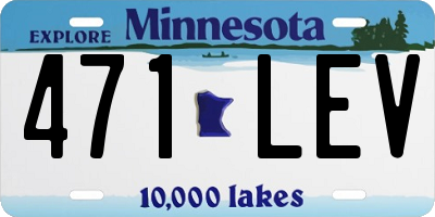 MN license plate 471LEV