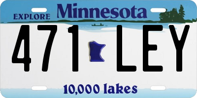 MN license plate 471LEY