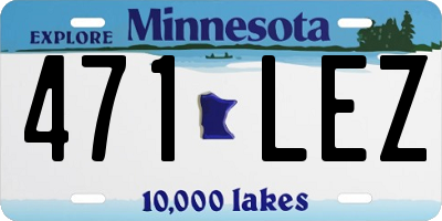 MN license plate 471LEZ