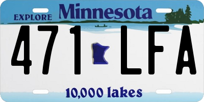 MN license plate 471LFA