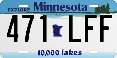 MN license plate 471LFF