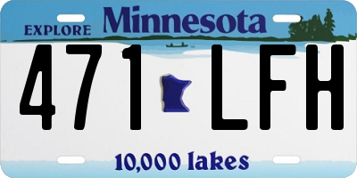 MN license plate 471LFH