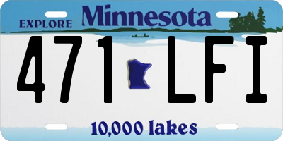 MN license plate 471LFI