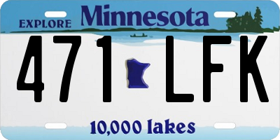 MN license plate 471LFK