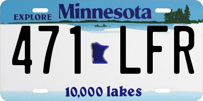 MN license plate 471LFR