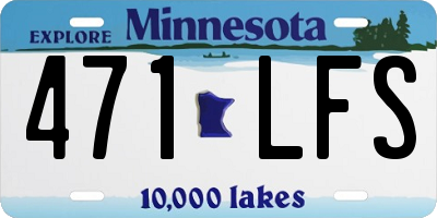 MN license plate 471LFS