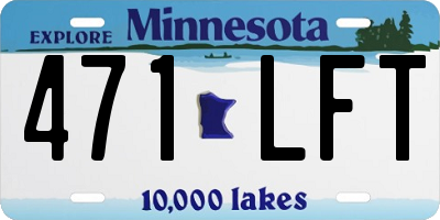 MN license plate 471LFT