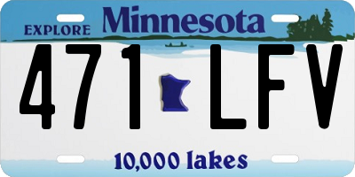 MN license plate 471LFV