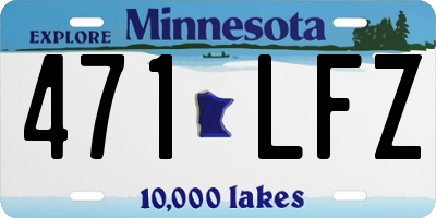MN license plate 471LFZ