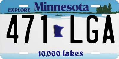 MN license plate 471LGA