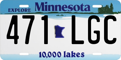 MN license plate 471LGC