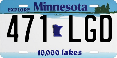 MN license plate 471LGD