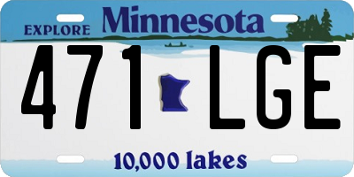 MN license plate 471LGE