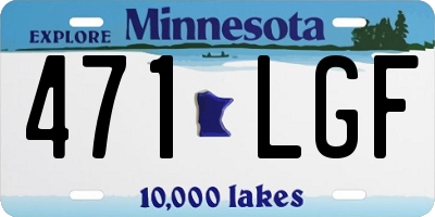 MN license plate 471LGF