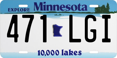 MN license plate 471LGI
