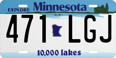 MN license plate 471LGJ