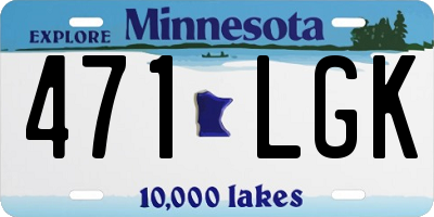 MN license plate 471LGK