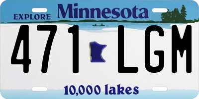 MN license plate 471LGM