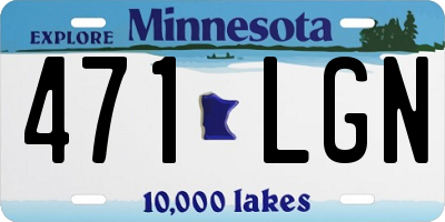MN license plate 471LGN