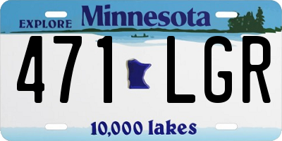 MN license plate 471LGR