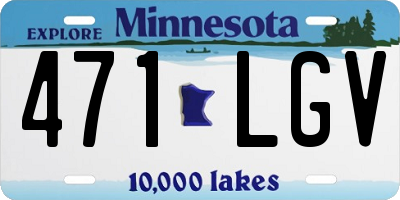 MN license plate 471LGV