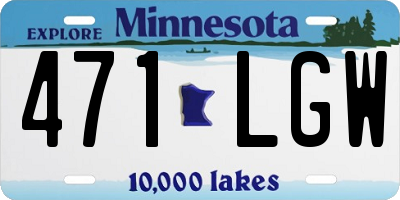 MN license plate 471LGW