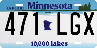 MN license plate 471LGX