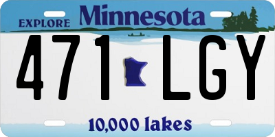 MN license plate 471LGY