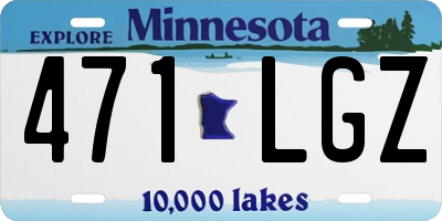 MN license plate 471LGZ