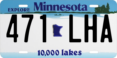 MN license plate 471LHA