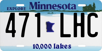 MN license plate 471LHC