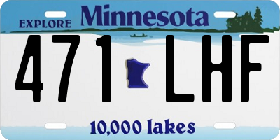 MN license plate 471LHF
