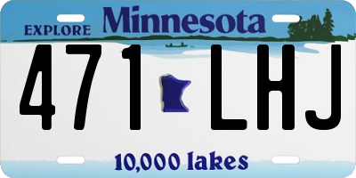 MN license plate 471LHJ
