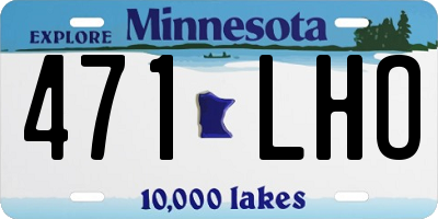 MN license plate 471LHO