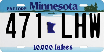MN license plate 471LHW