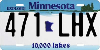 MN license plate 471LHX