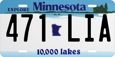 MN license plate 471LIA