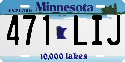 MN license plate 471LIJ